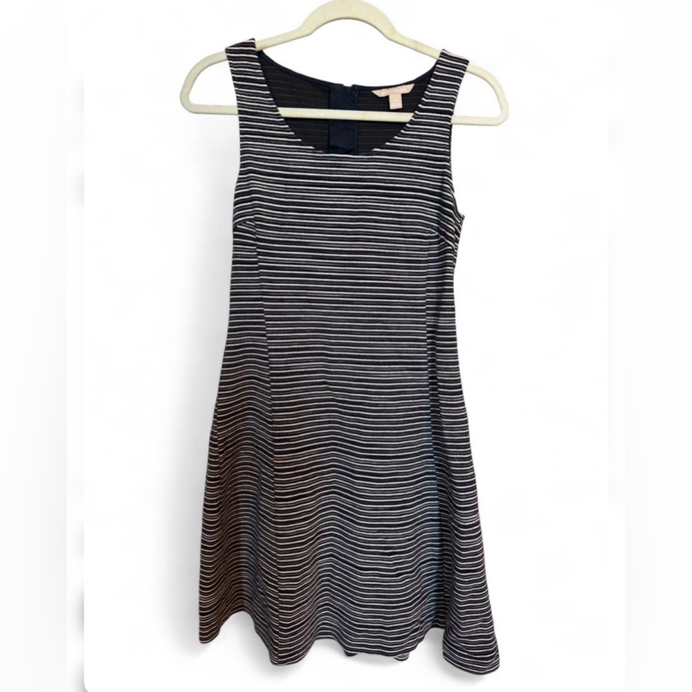 Banana Republic Black and White Striped Mini Dress